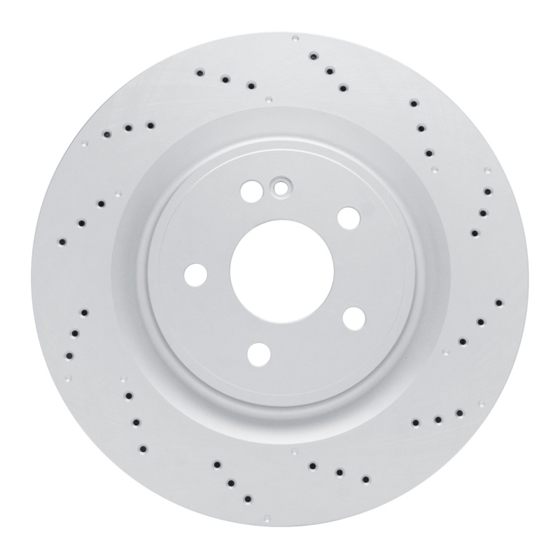 Mercedes-Benz CLA45 AMG Brake Rotor (1) - Rear - R1 Concepts - Drilled GeoSPEC Coated - `20-`25 Mercedes-Benz CLA45 AMG Brake Rotor (1) - Rear - R1 Concepts - Drilled GeoSPEC Coated - `20-`25